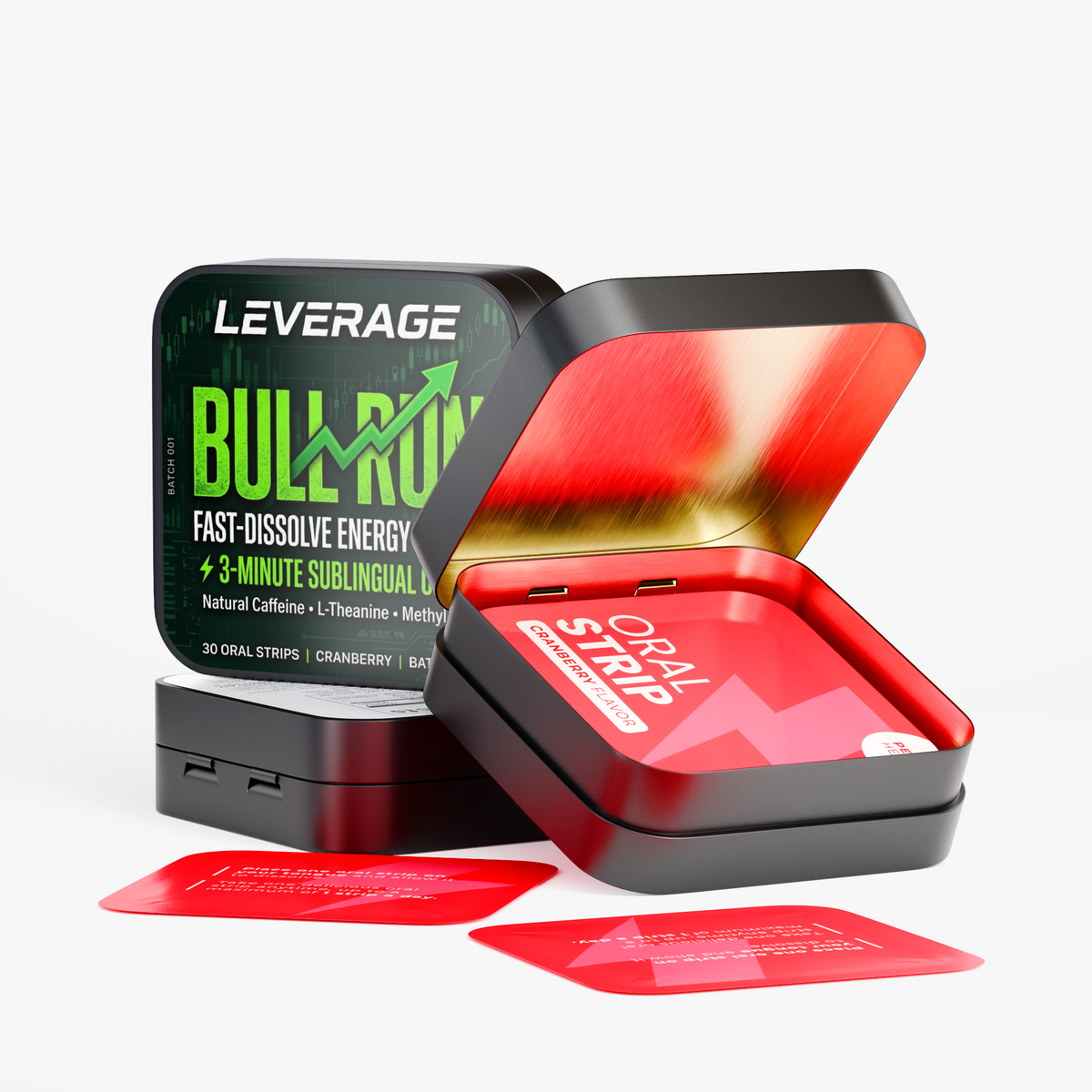 LEVERAGE: BULL RUN ENERGY STRIPS (Cranberry)